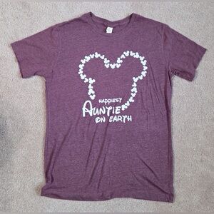 Women’s Size Medium Disney Auntie T Shirt Heather Maroon